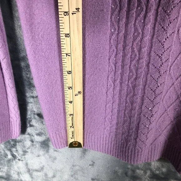 Classic Elements Petite Women’s Sweater Plum Size Small - Picture 12 of 13